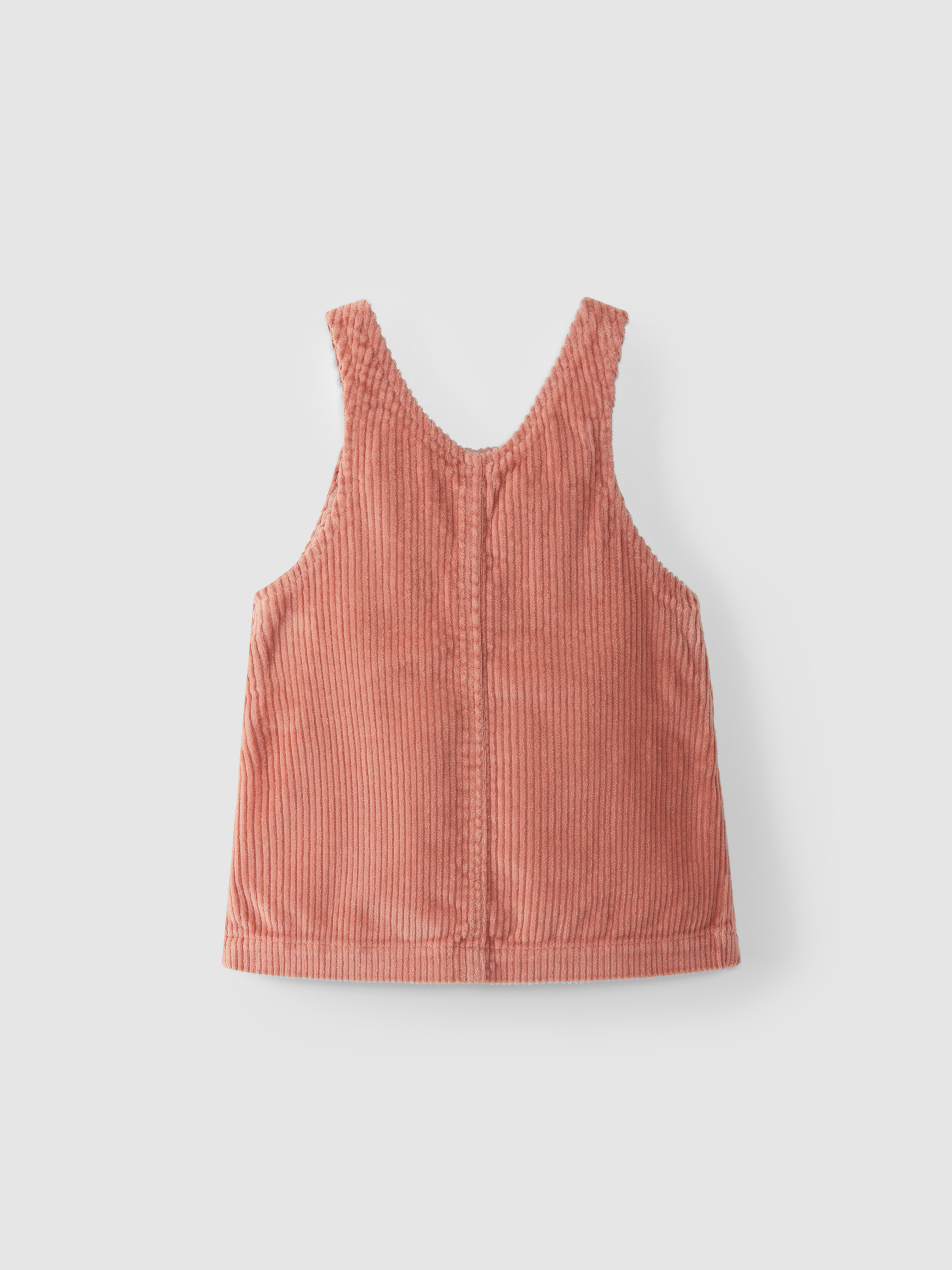 Corduroy high-waisted, under-bust skirt with suspenders