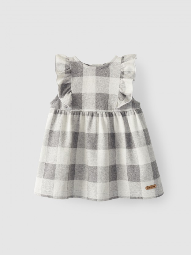 Plaid dress with ruffle Plaid dress with ruffle