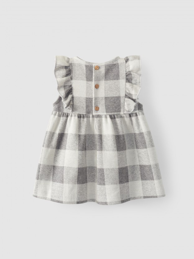 Plaid dress with ruffle Plaid dress with ruffle