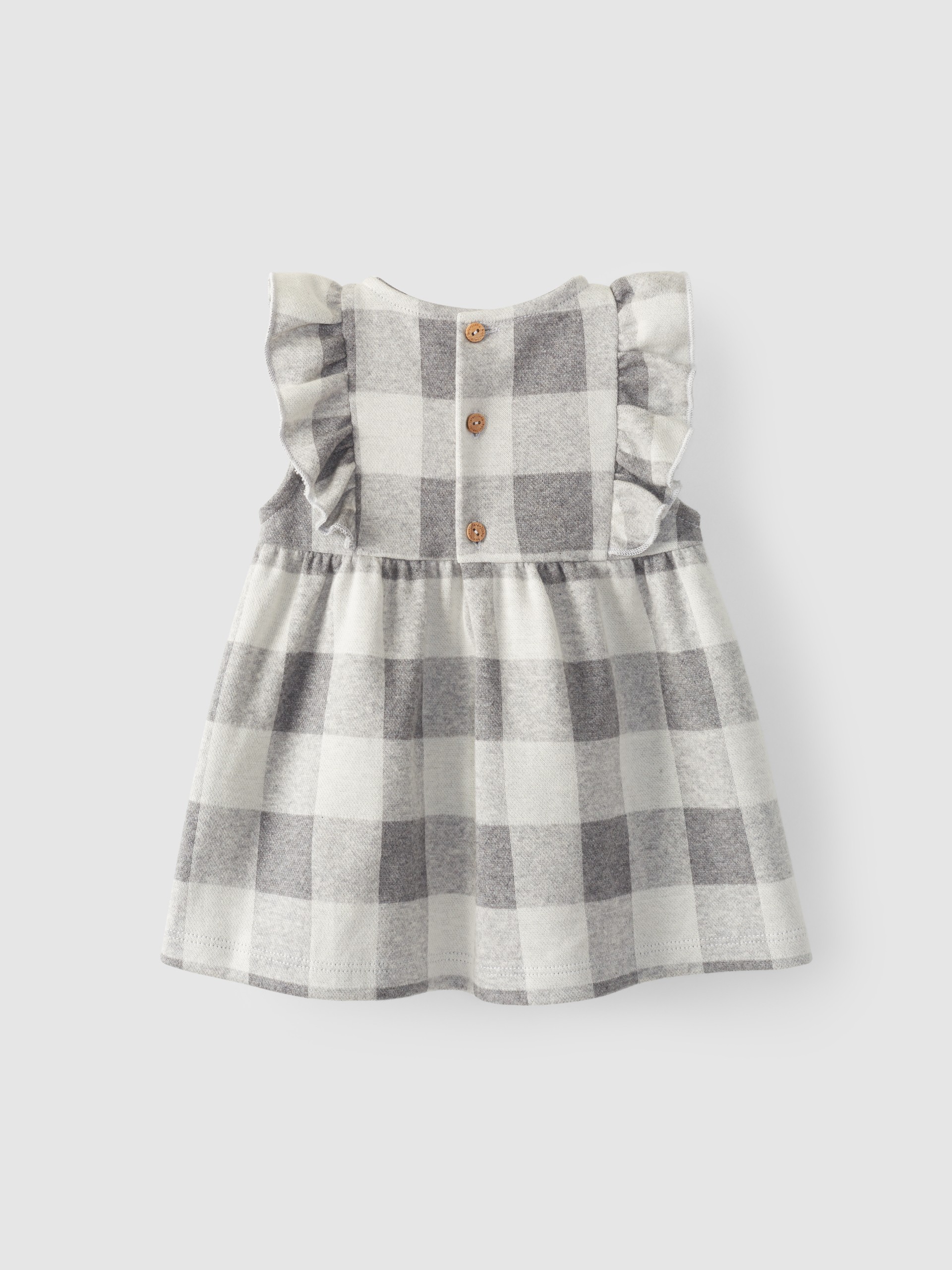 Plaid dress with ruffle