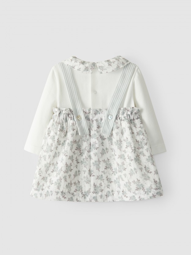Two-in-one floral dress