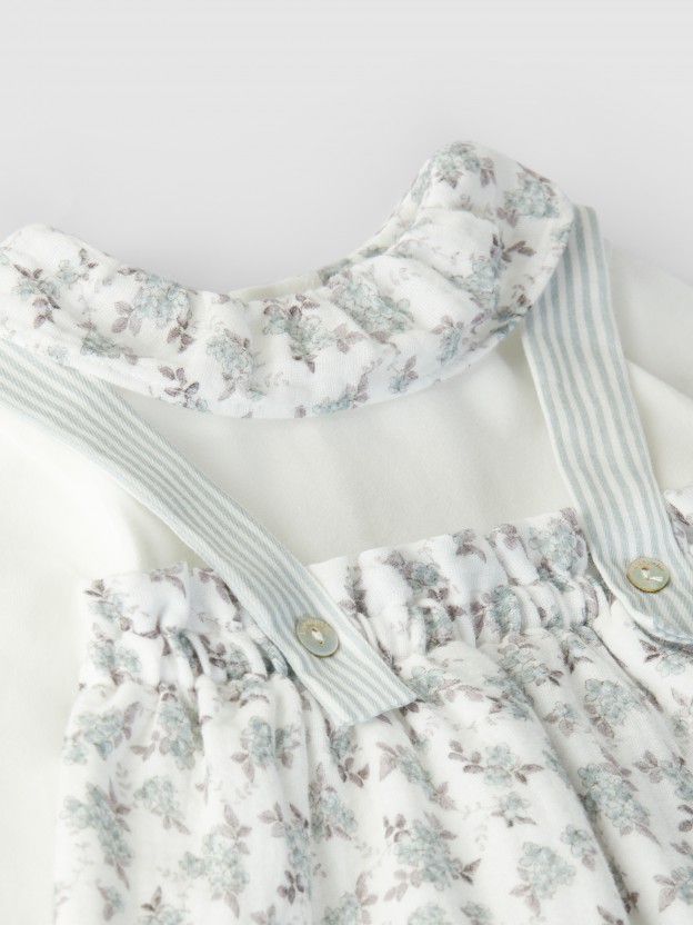 Two-in-one floral dress