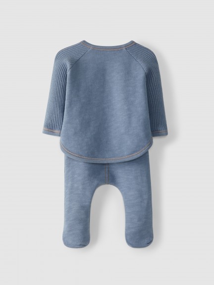 Kit camisola e calças com pé Kit camisola e calças com pé