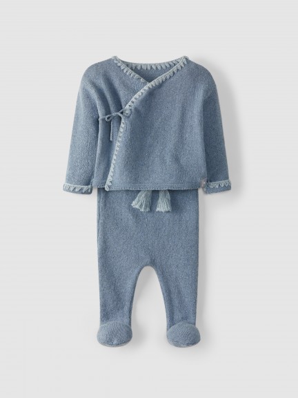 Knitted jumper and pants set