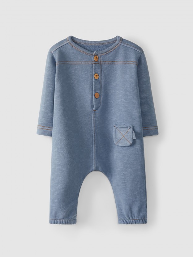 Plain romper with pocket Plain romper with pocket