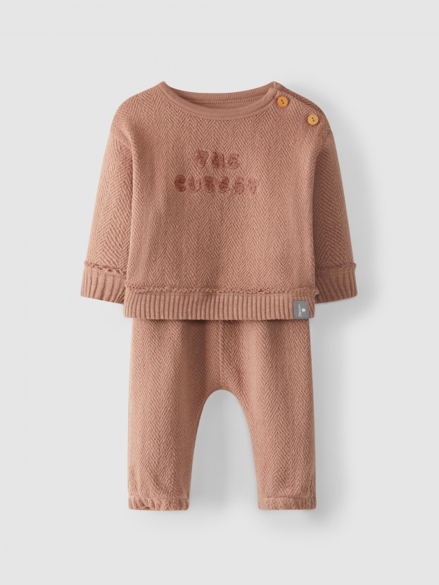Kit pull ��The cutest�� et pantalon