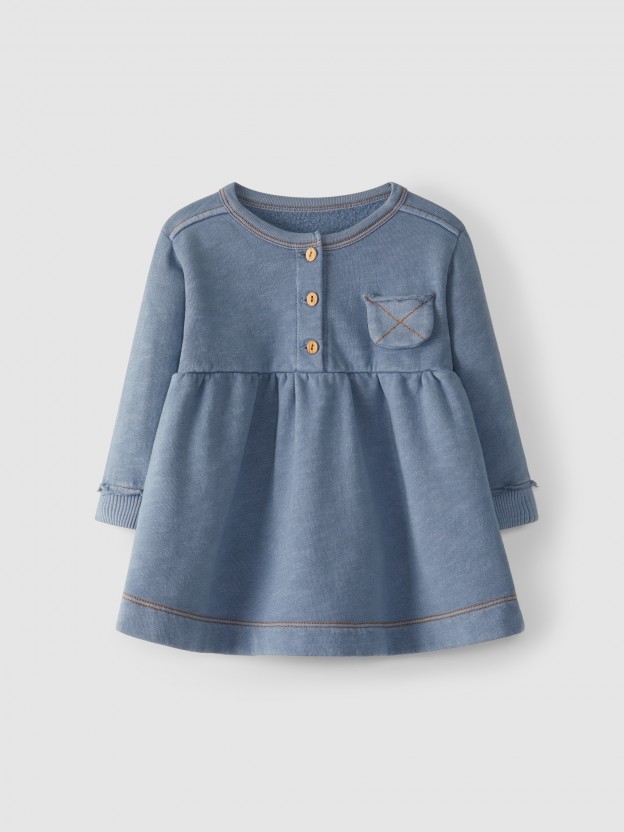 Plain dress with pocket Plain dress with pocket