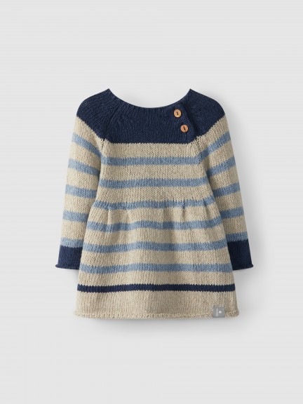 Striped knitted dress