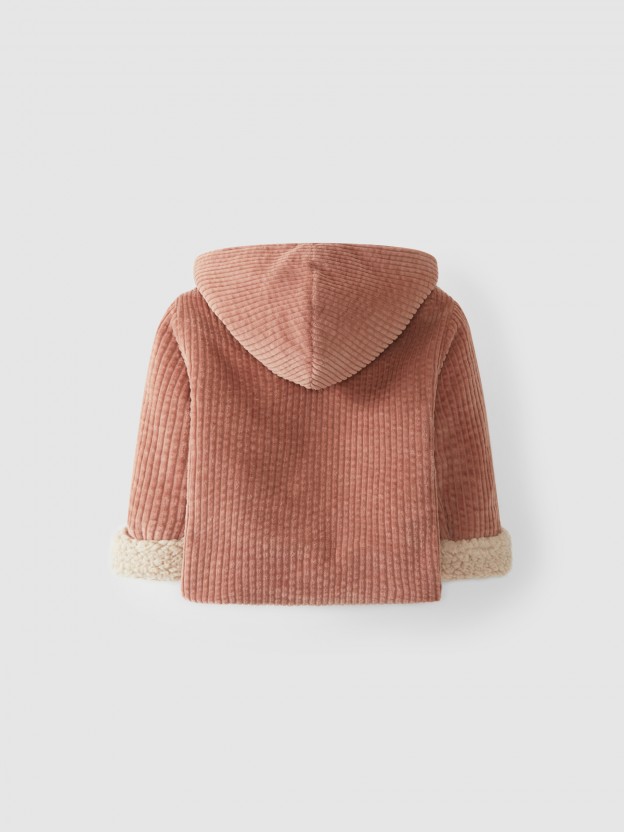 Veste en velours côtelé à capuche Veste en velours côtelé à capuche