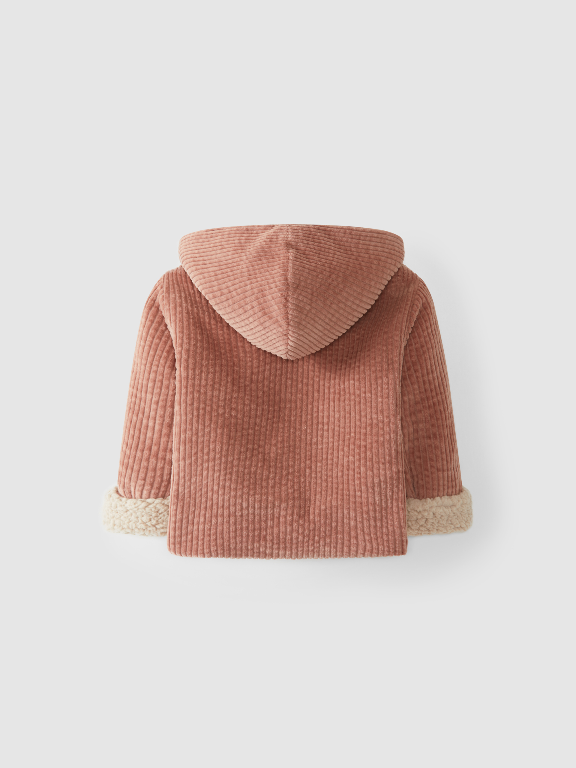 Veste en velours côtelé à capuche