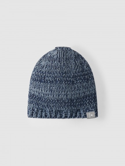 Gorro com fita e pom-pom algodão reciclado Gorro com fita e pom-pom algodão reciclado