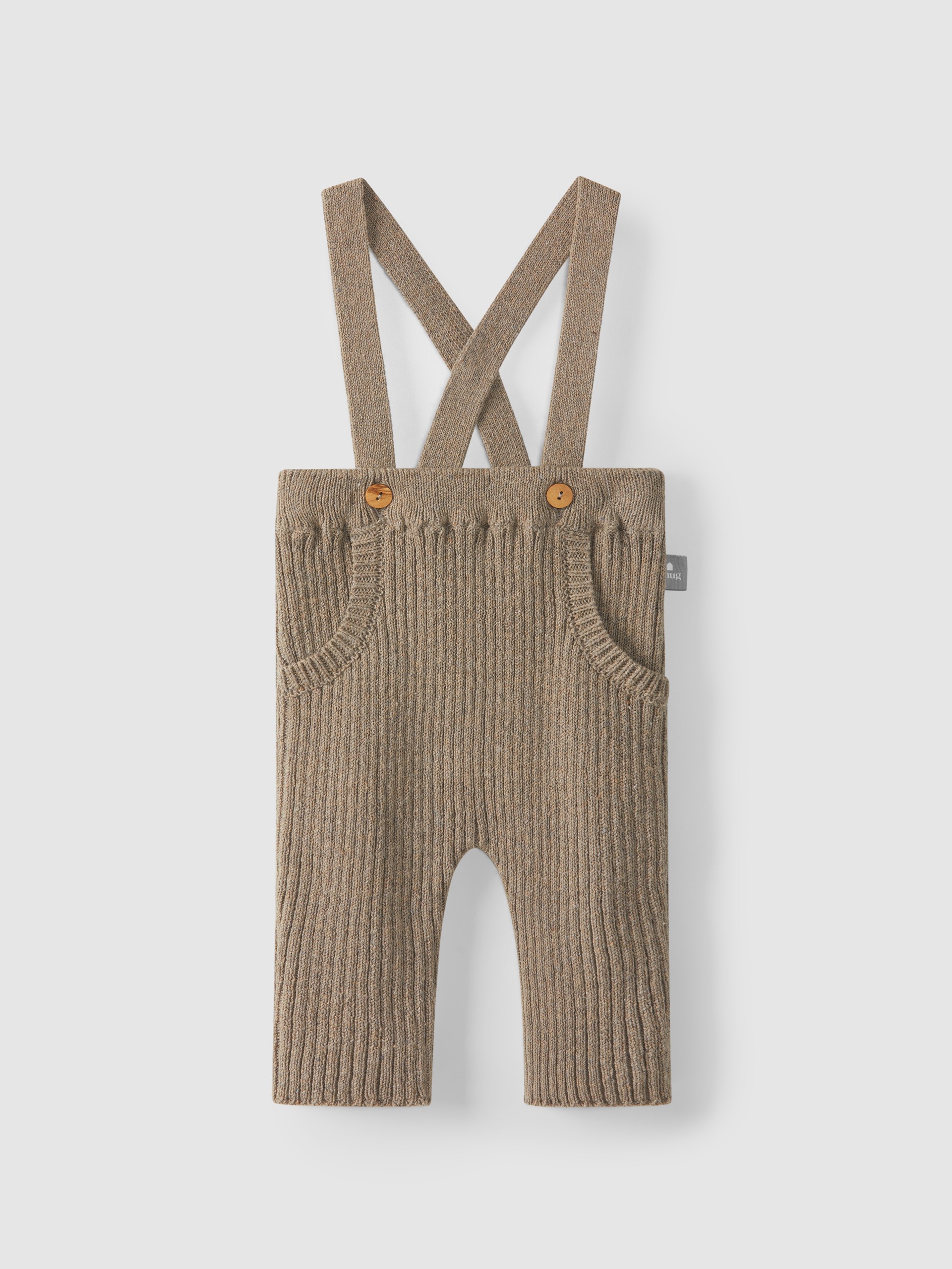 Pantalon tricoté à bretelles