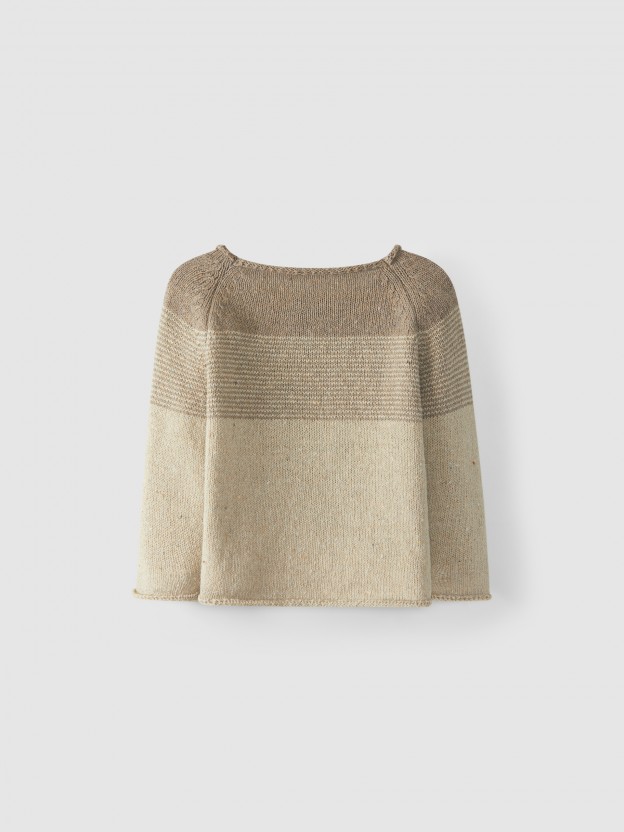 Knitted jumper with recycled cotton Knitted jumper with recycled cotton