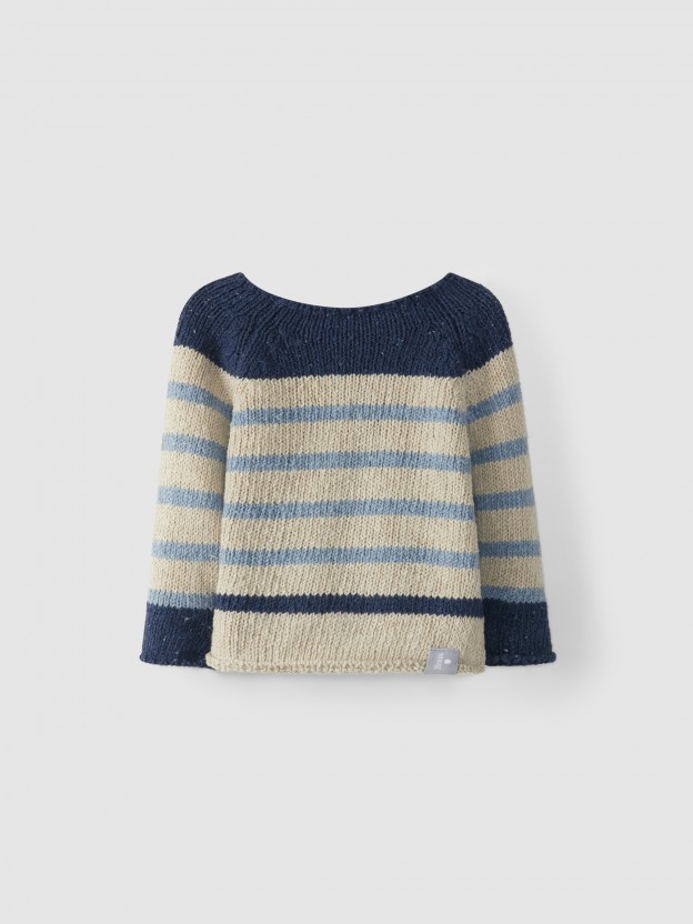 Pull tricoté à rayures Pull tricoté à rayures