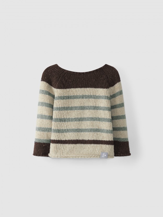 Striped knitted jumper Striped knitted jumper