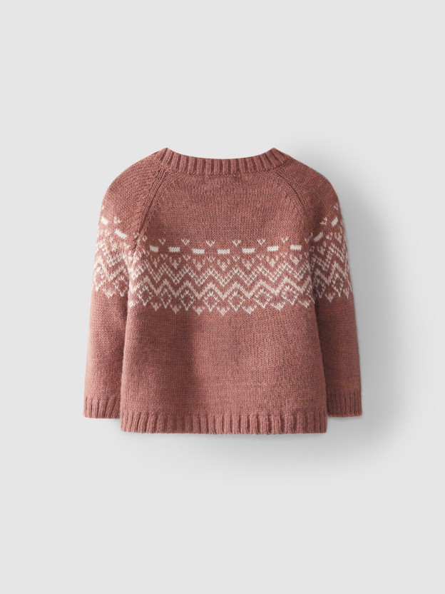 Gilet tricot� jacquard