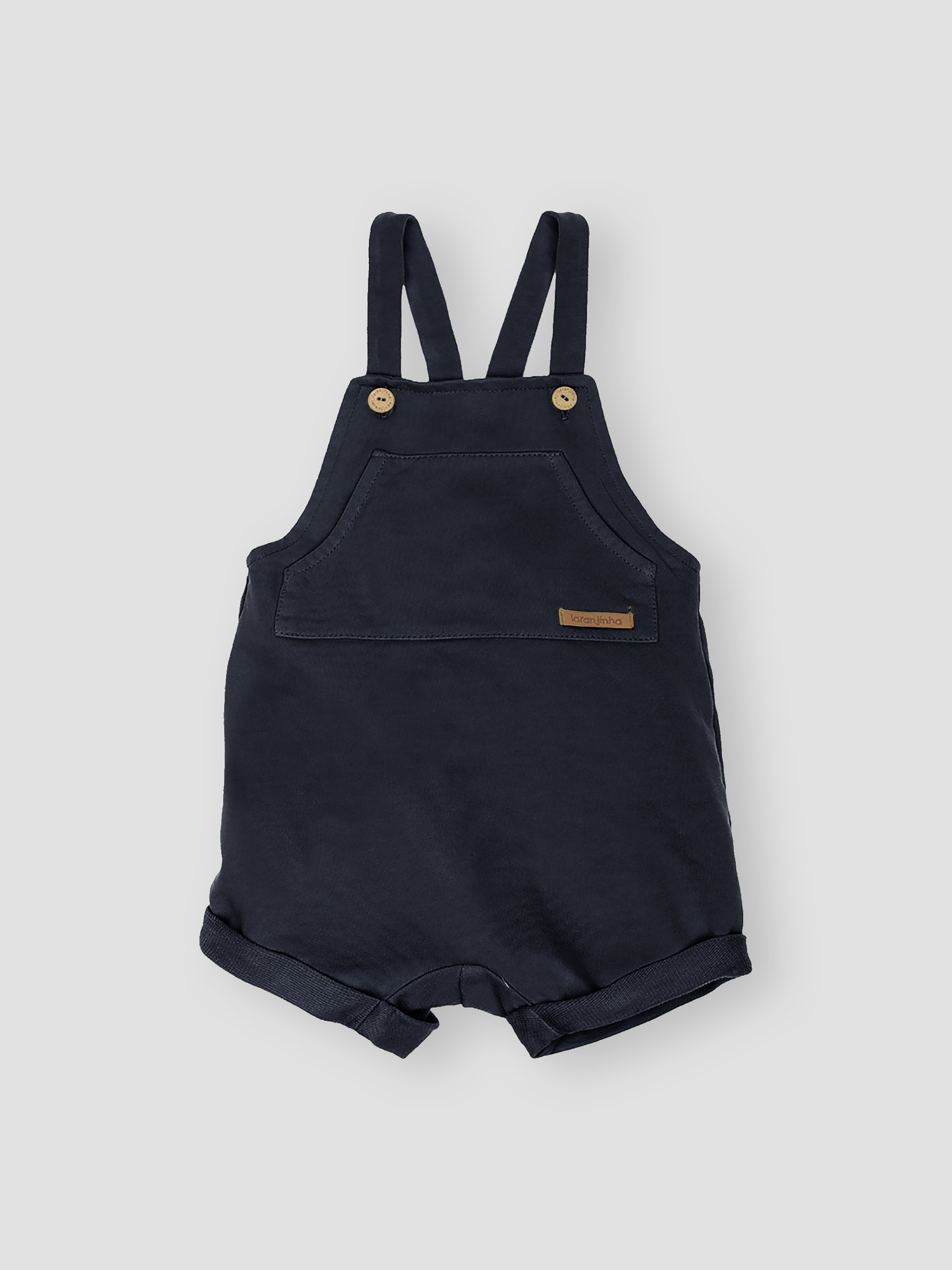 Jardineiras felpa com bolso