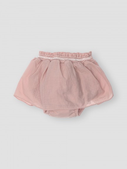Skirt with textured cotton nappy cover Skirt with textured cotton nappy cover