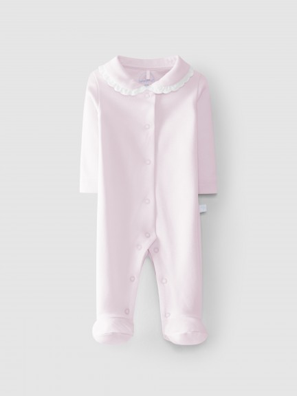 Babygrow with lace collar Babygrow with lace collar