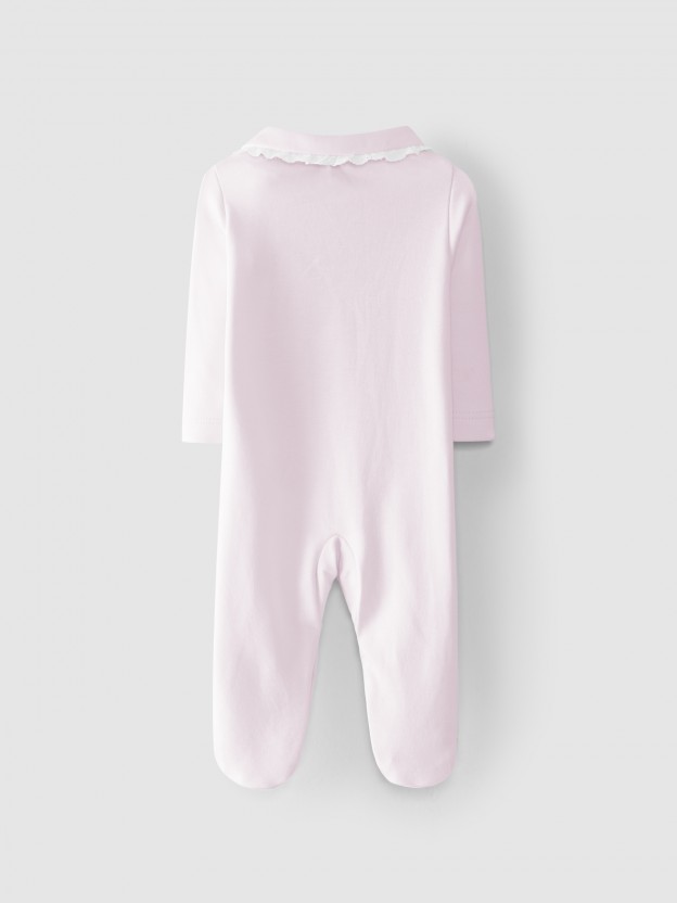 Babygrow gola com renda Babygrow gola com renda