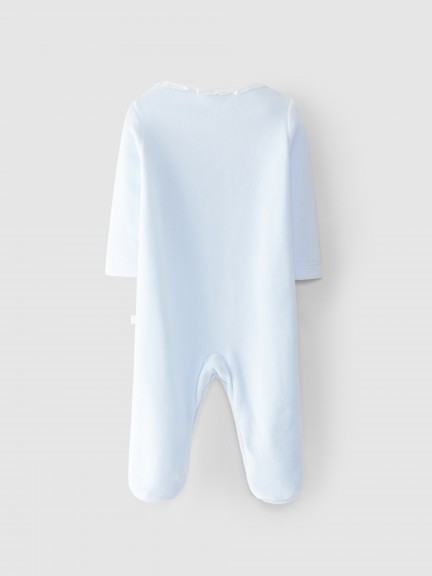 Babygrow veludo gola bordada Babygrow veludo gola bordada