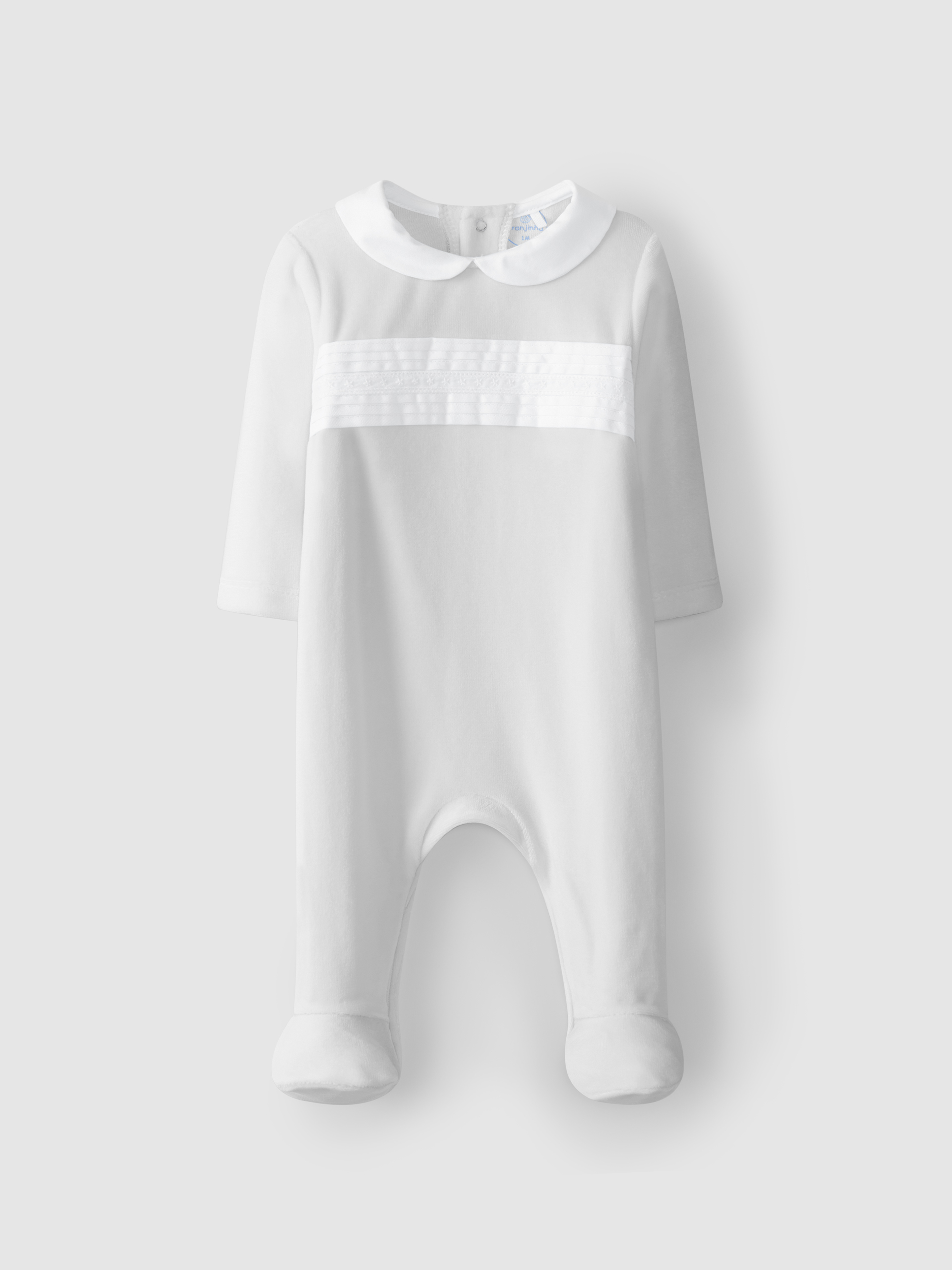 Velvet babygrow embroidered stars