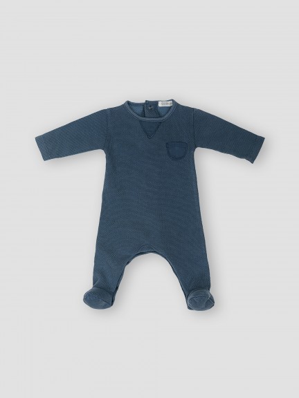 Organic cotton babygrow with round neck