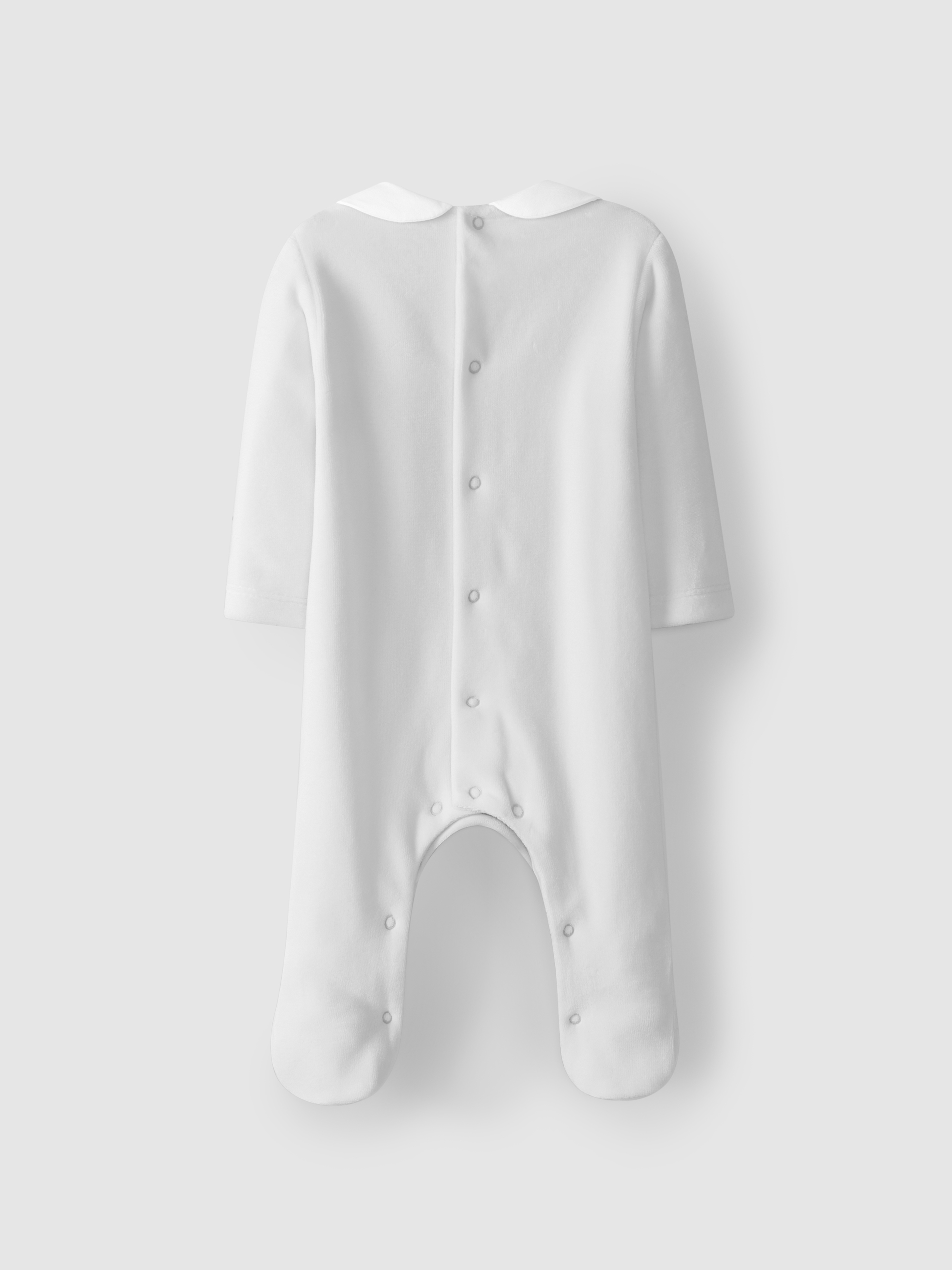 Velvet babygrow embroidered stars