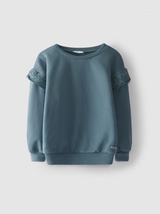 Sweatshirt avec détail brodé Sweatshirt avec détail brodé