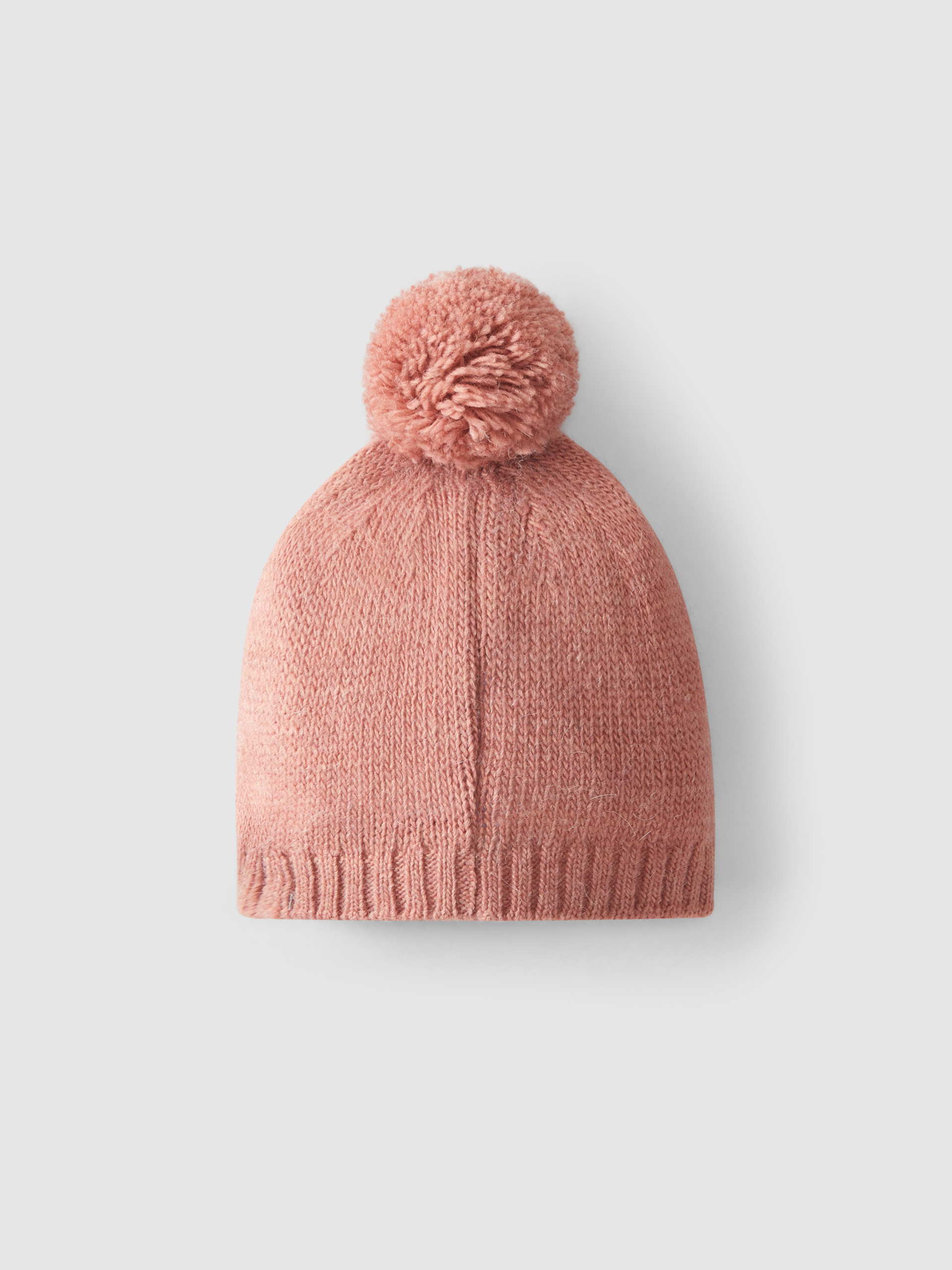 Knitted hat with pom-pom
