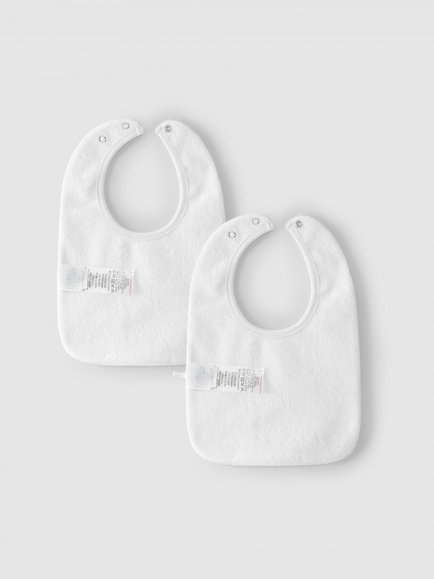Pack of 2 embroidered star bibs