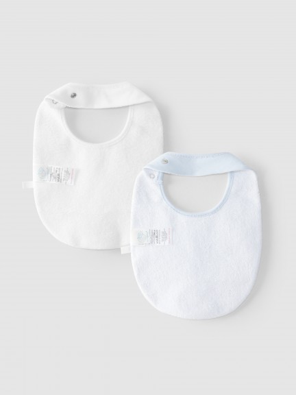 Pack of two plain bibs Pack of two plain bibs