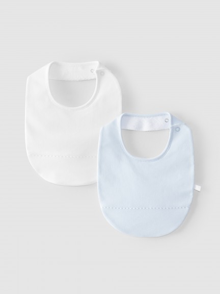 Pack of two plain bibs