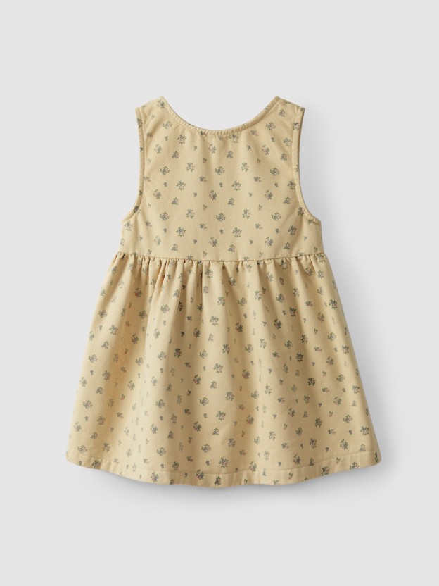 Floral print high-waisted, under-bust skirt with suspenders Floral print high-waisted, under-bust skirt with suspenders
