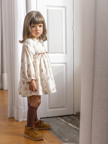 Robe en coton textur�
