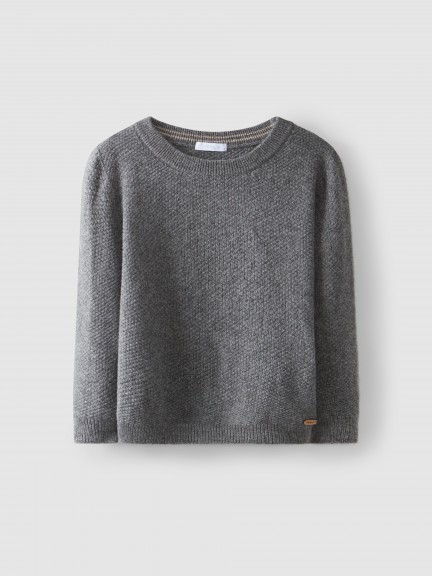 Jersey cuello redondo nido de abeja