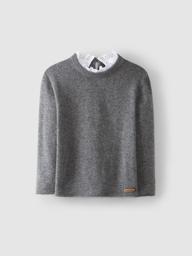 Two-in-one knitted jumper