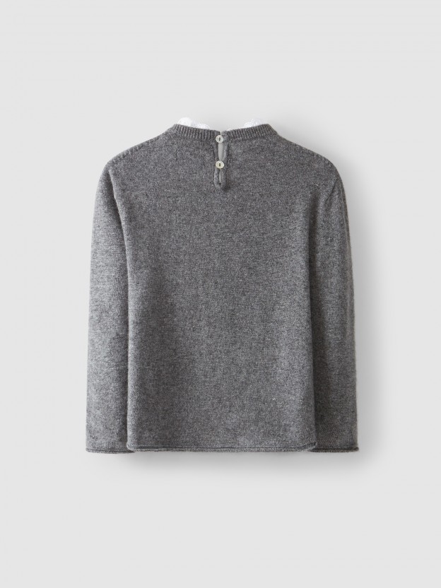 Two-in-one knitted jumper