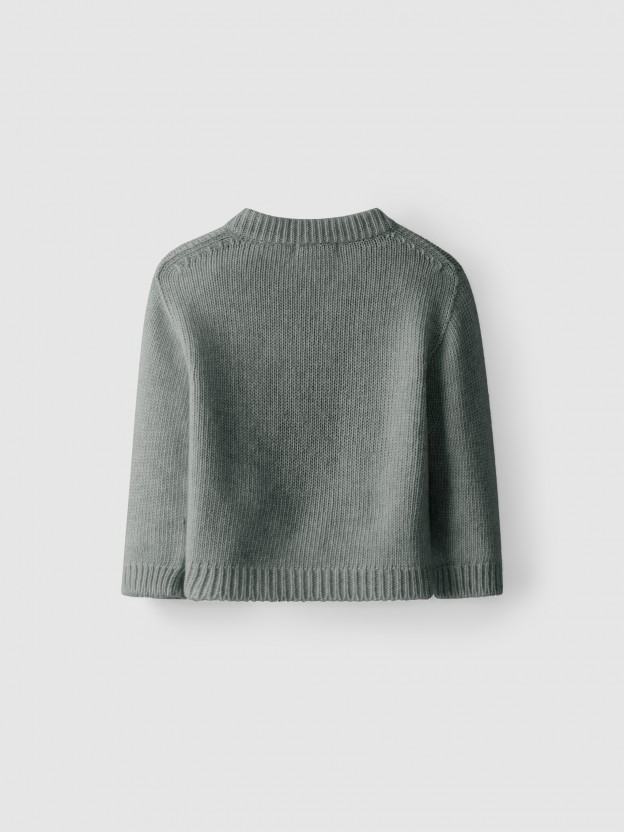 Gilet tricot� col en V