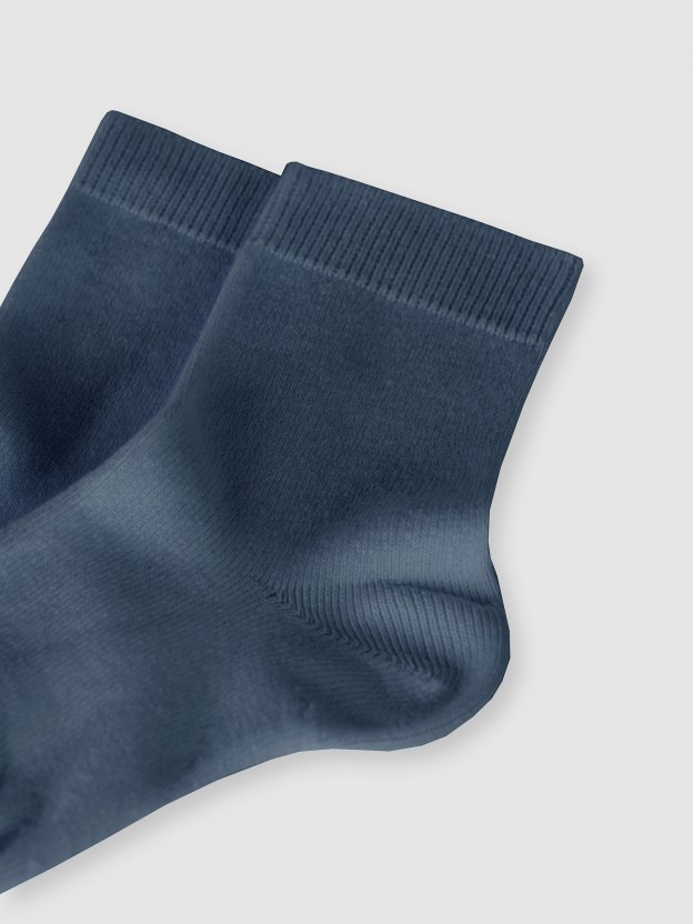 Plain stitch basic short socks C�ndor