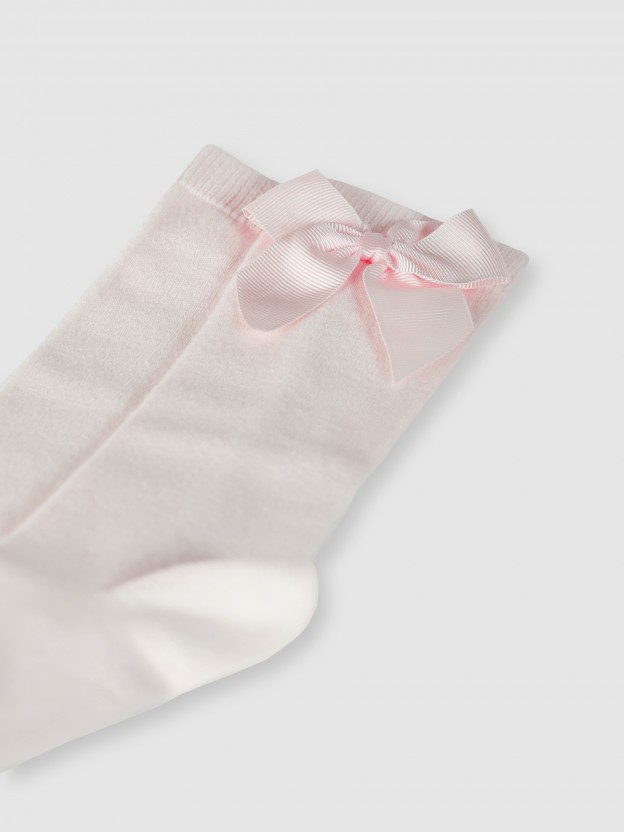 Chaussettes hautes cotton avec noeud lat�ral C�ndor