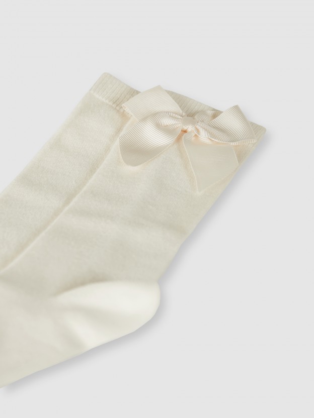 Chaussettes hautes cotton avec noeud lat�ral C�ndor