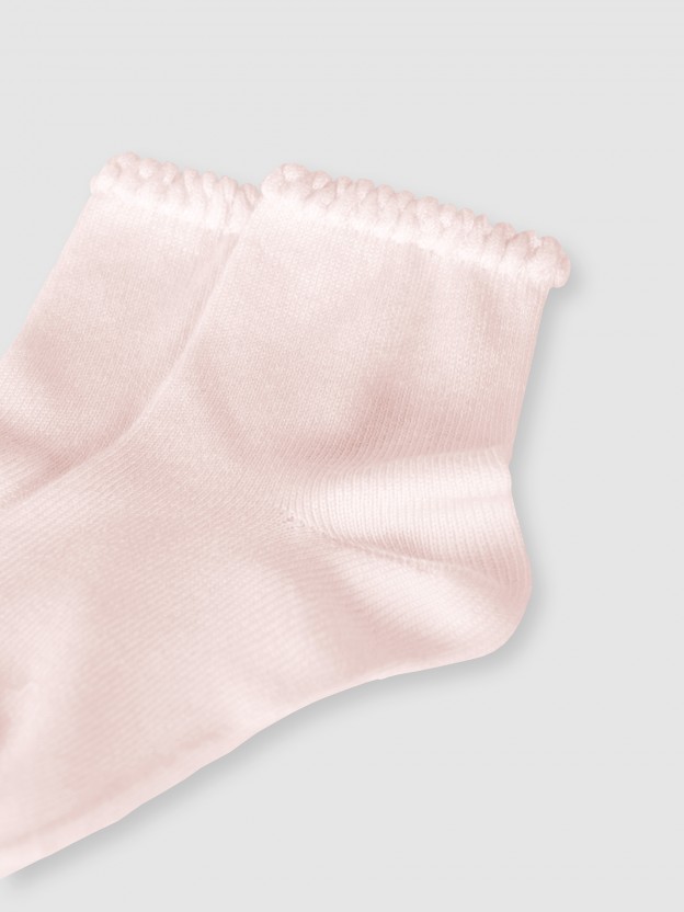 Short socks with patterned cuff Cóndor Short socks with patterned cuff Cóndor