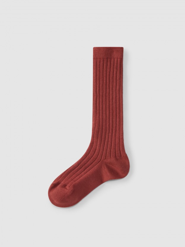 Basic rib knee high socks C�ndor