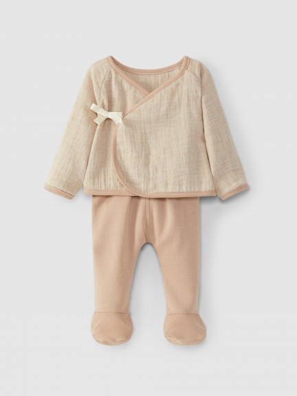 Muslin sweater and pants set