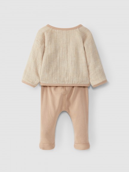 Conjunto de jersey y pantalón de muselina Conjunto de jersey y pantalón de muselina