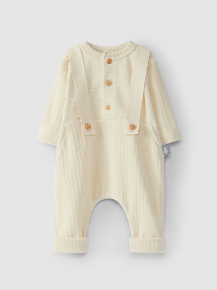 Romper in ribbed velvet jersey