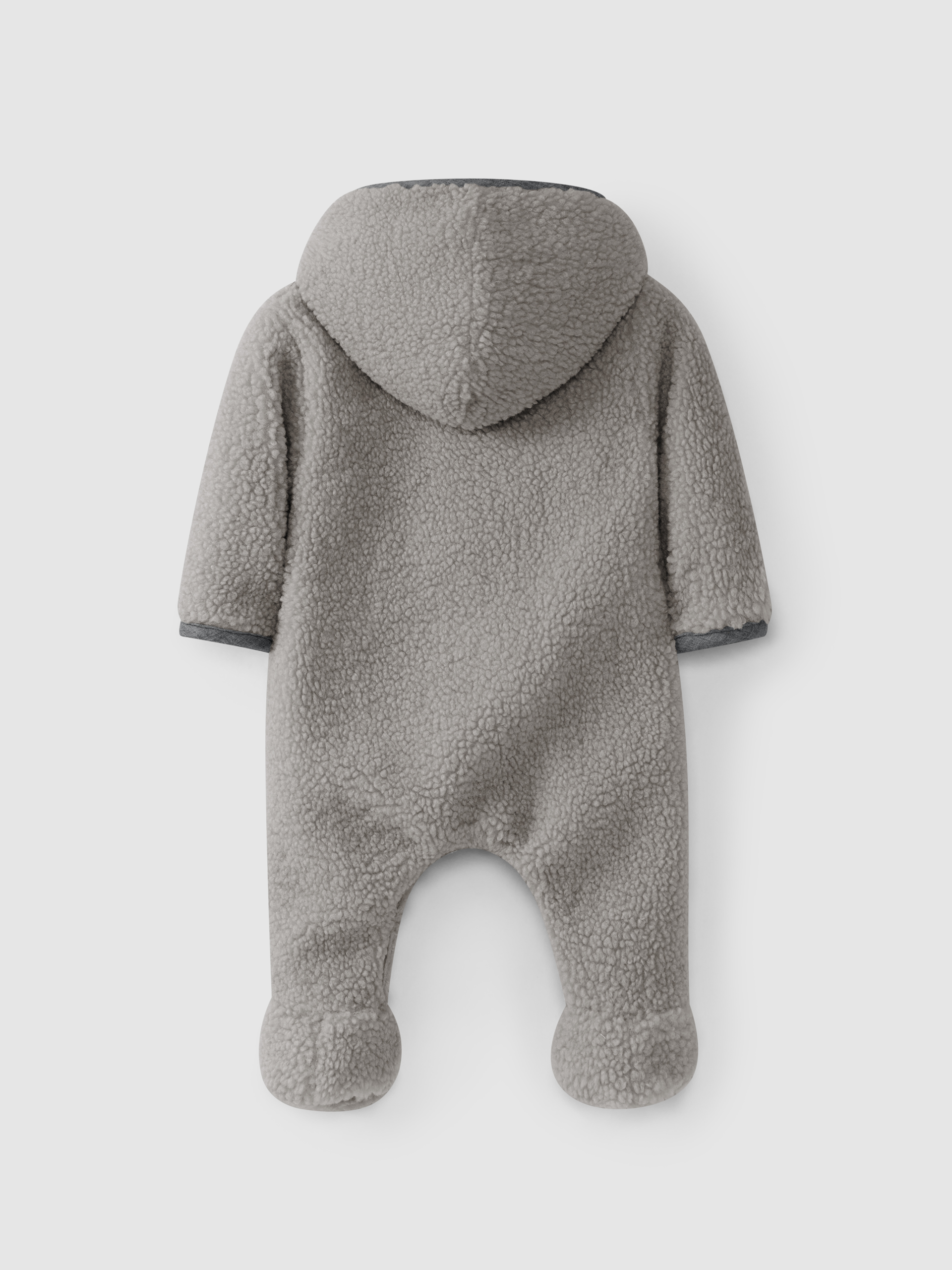 Fur snowsuit with hood
