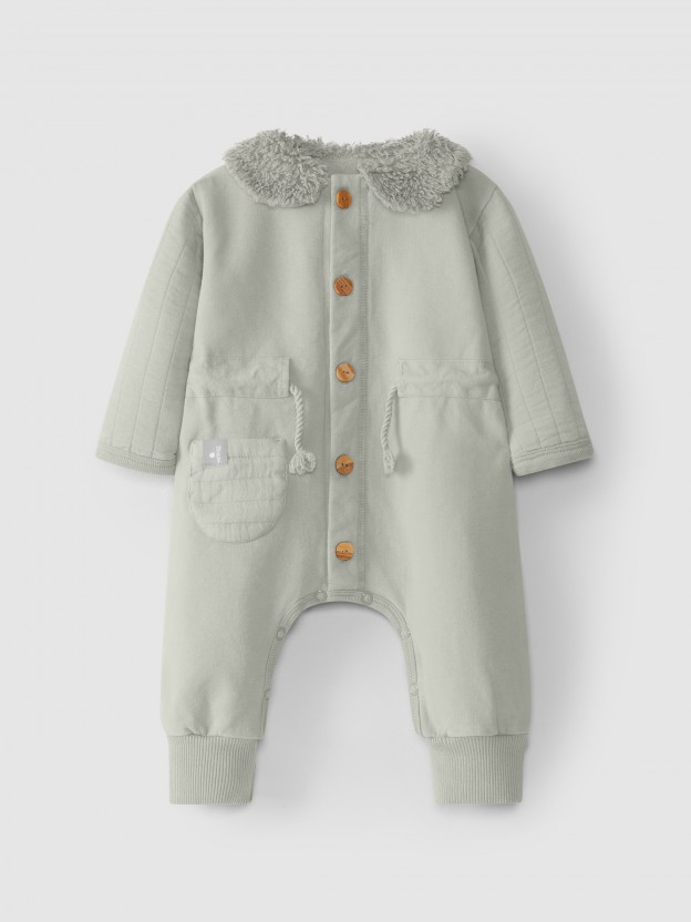 Ensemble avec col en fourrure