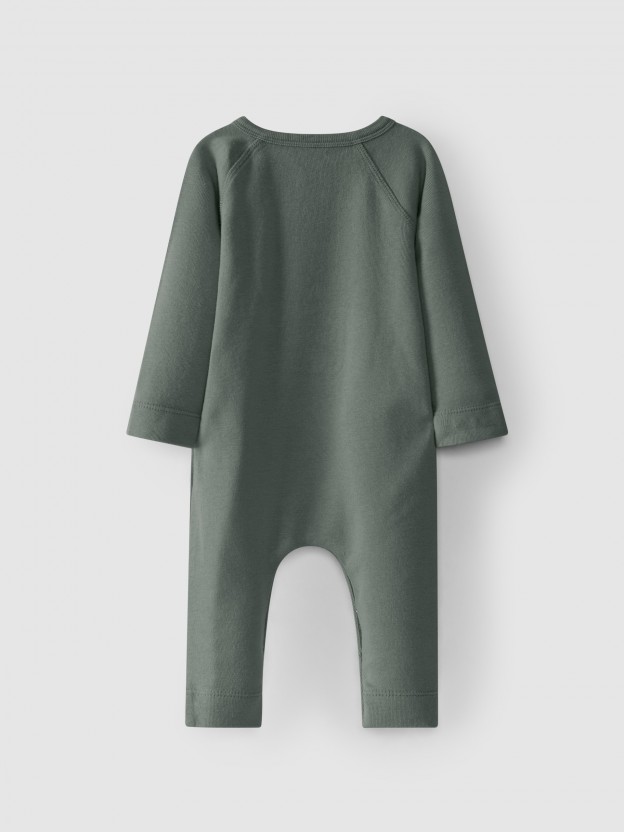 Romper carded jersey with pocket